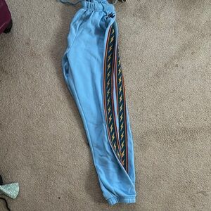Blue Joggers with Lightning Stripe